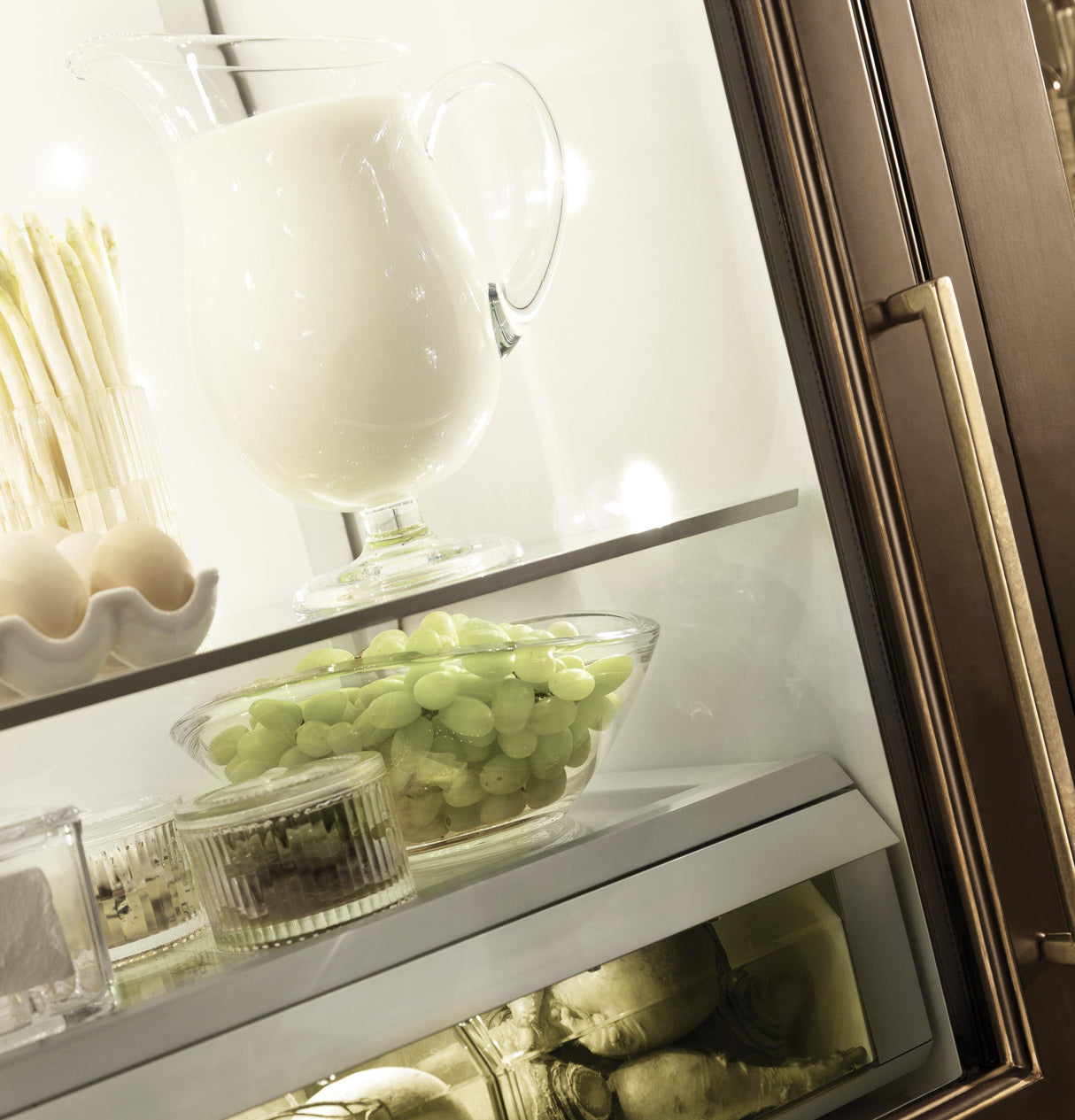 Monogram 30" Integrated Glass-Door Refrigerator for Single or Dual Installation