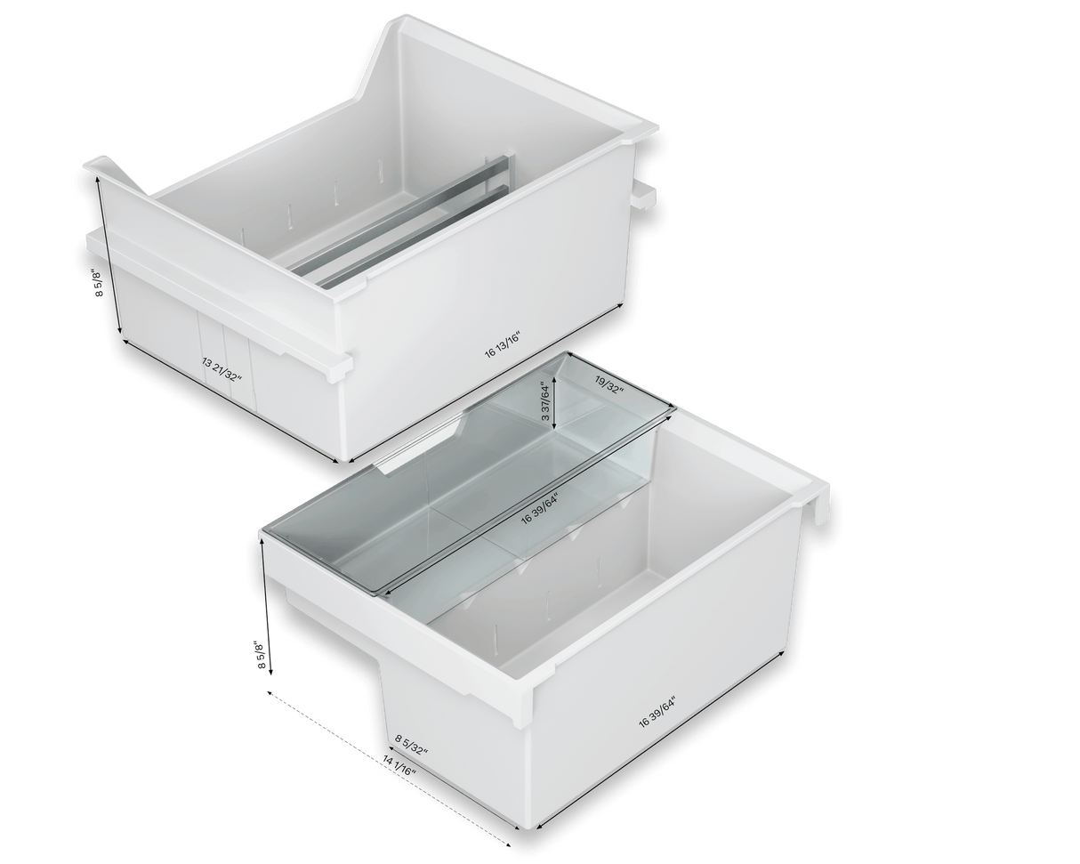 KU 7175 D - Built-under refrigerator, 33 7/8-36 1/4 in (86-92 cm) niche height with two individually adjustable temperature zones for more flexibility.