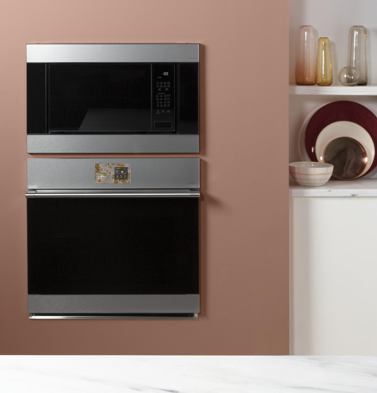 CAF(EBACK)™ 30" Smart Single Wall Oven with Convection in Platinum Glass