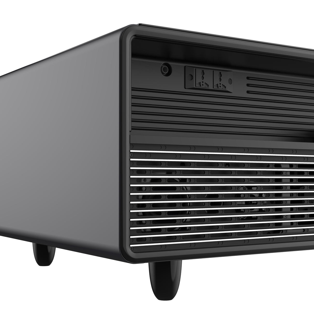 Forno Evoluto Tavolo 51-Inch Black Smart Coffee Table - Dual Refrigerator Drawers, Bluetooth 5.0 Audio, Wireless Charging & RGB Ambient Light