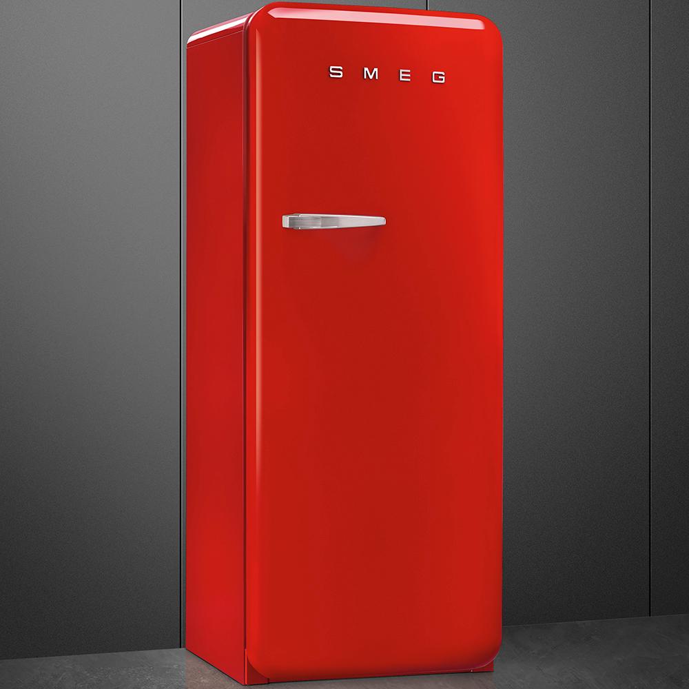 Approx 24" 50'S Style Refrigerator with ice compartment, Red, Right hand hinge