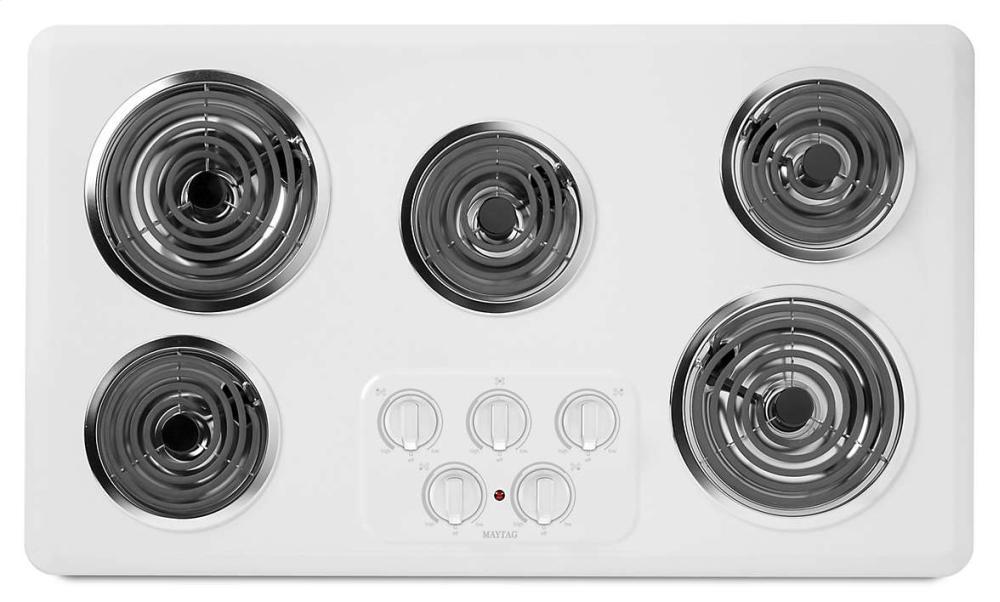 36-inch Wide Electric Cooktop with Two Power Cook Elements