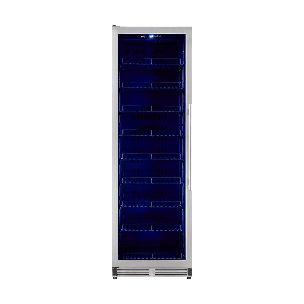 Forno Cesinali 24-Inch Built-In Beverage Cooler, 15.8 cu.ft, Stainless Steel, Dual Temperature Zones, LED Interior Lighting, Adjustable Shelves