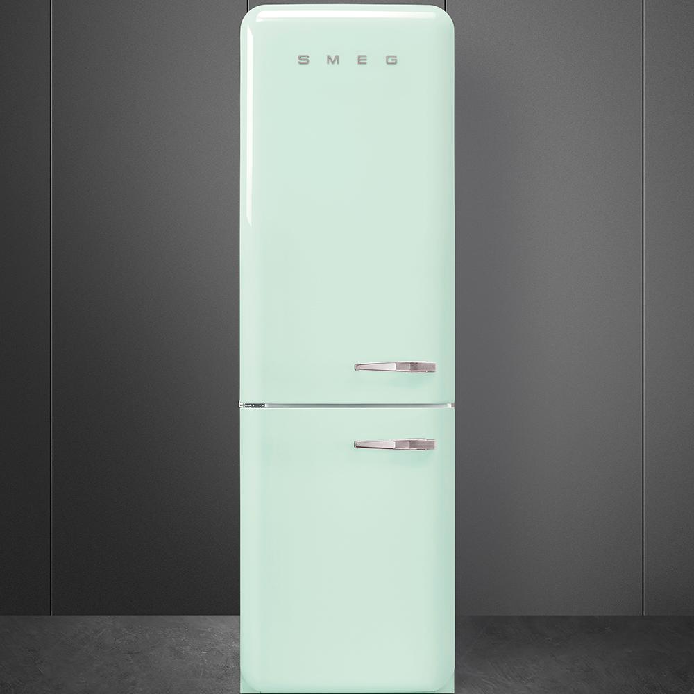 Approx 24" 50'S Style refrigerator with automatic freezer, Pastel green, Left hand hinge