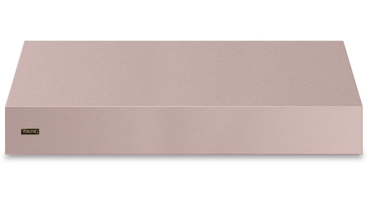 60"W. 18"H. Wall Hood (Finish: Blush, Trim: Brushed Brass)
