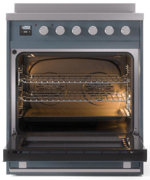 Professional Plus II 30 Inch Electric Freestanding Range in Blue Grey with Trim