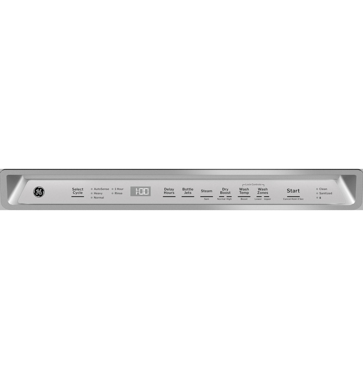 GE® ENERGY STAR® Front Control with Stainless Steel Interior Dishwasher with Sanitize Cycle