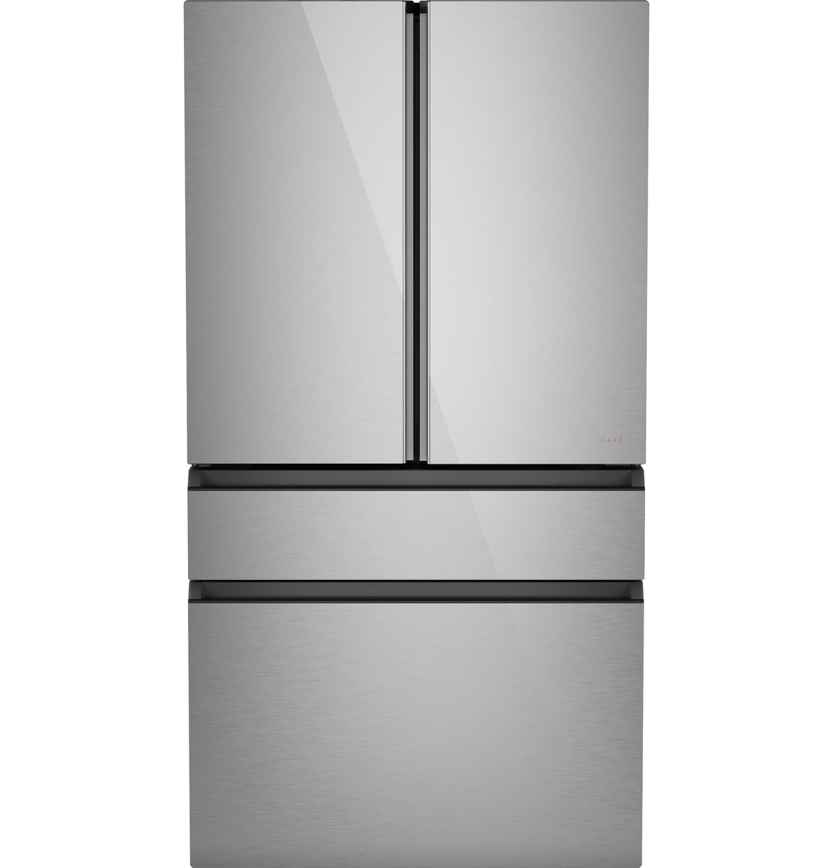 Café™ ENERGY STAR® 28.7 Cu. Ft. Smart 4-Door French-Door Refrigerator in Platinum Glass With Dual-Dispense AutoFill Pitcher