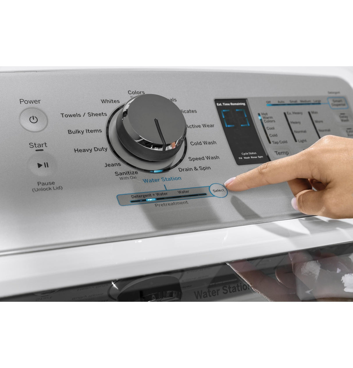 GE® 4.9 cu. ft. Capacity Smart Washer with Stainless Steel Basket