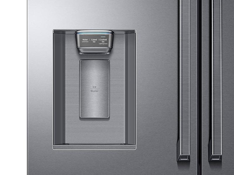 23 cu. ft. Counter Depth 4-Door French Door Refrigerator with Polygon Handles in Stainless Steel