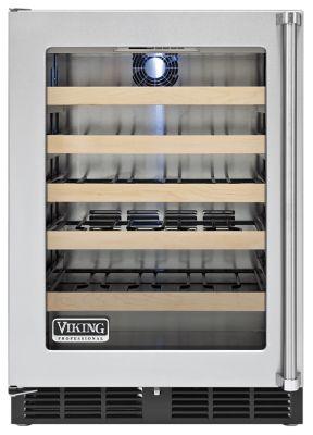 24" Undercounter Wine Cellar VWCI, Clear Glass, Left Hinge/Right Handle