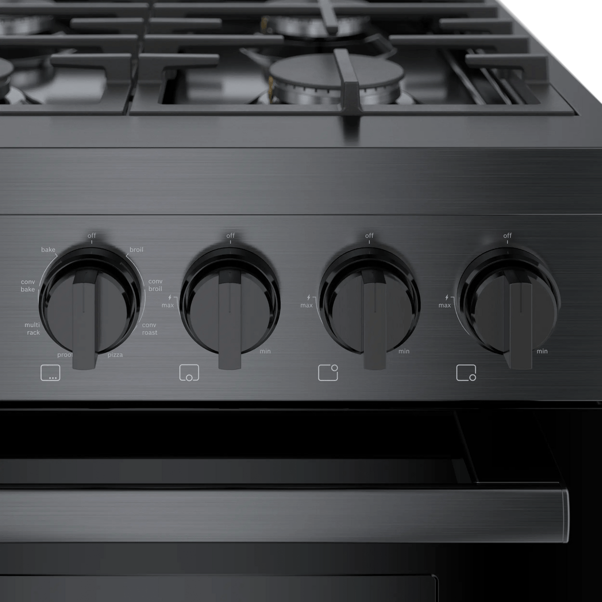800 Series Dual Fuel Freestanding Range 36" Black Stainless Steel