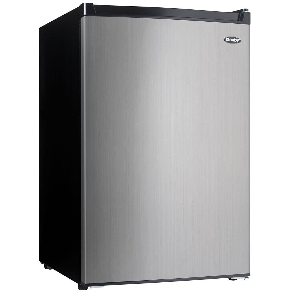 Danby 4.5 cu. ft. Compact Fridge with True Freezer in Stainless Steel Look