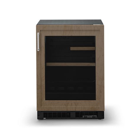 24" Custom Panel Glass Door Undercounter Refrigerator - FRUI5242G
