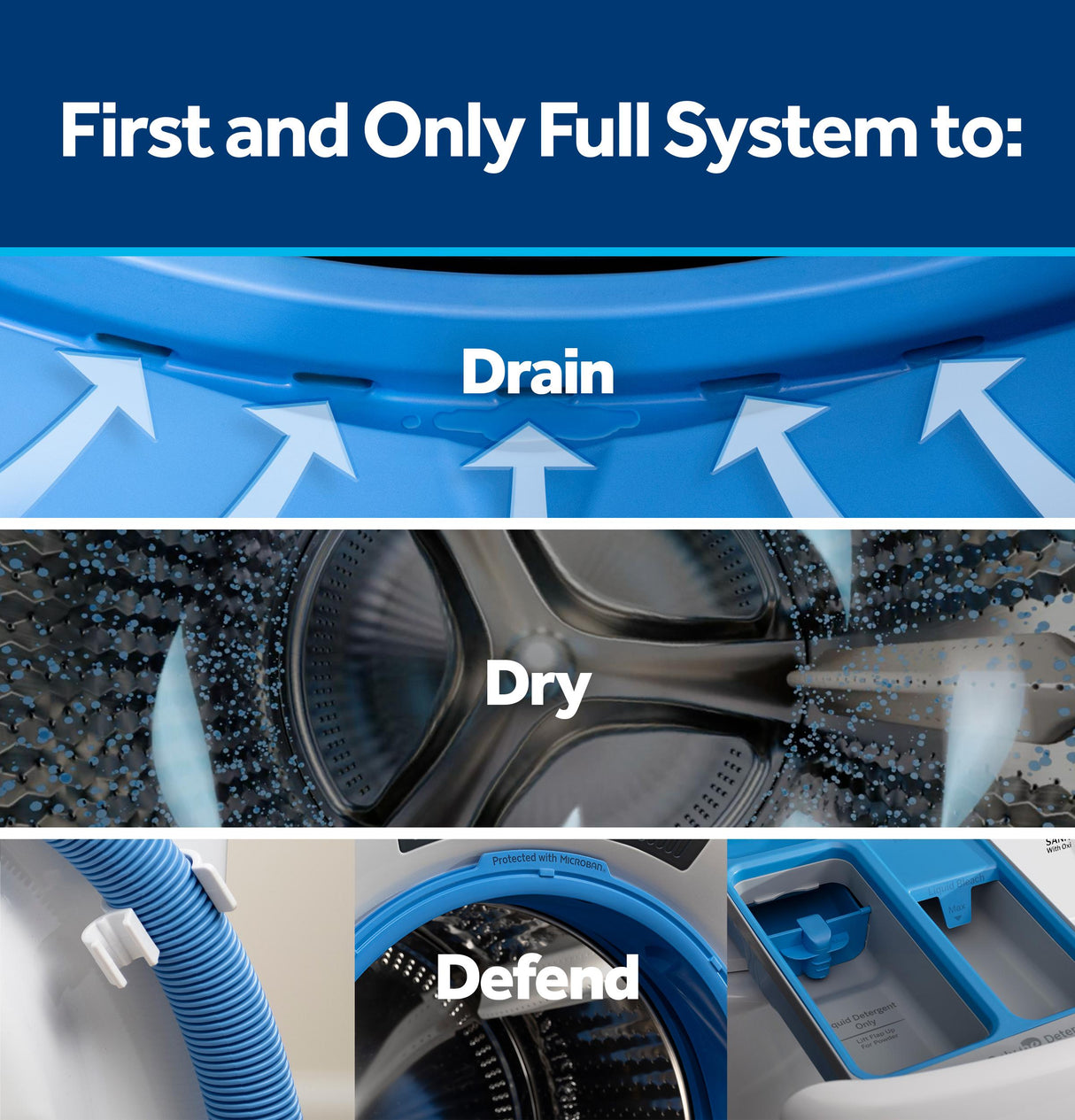 GE® ENERGY STAR 4.8 cu. ft. Capacity Smart Front Load ® Washer with UltraFresh Vent System with OdorBlock™ and Sanitize w/Oxi