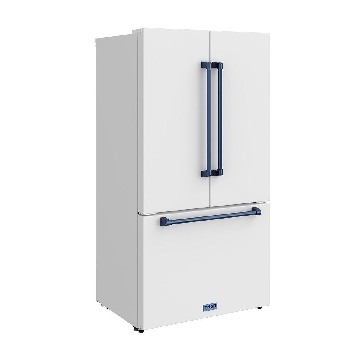 36 Inch French Door Counter Depth Refrigerator With Ice Maker - White/blue Gordon Ramsay Series