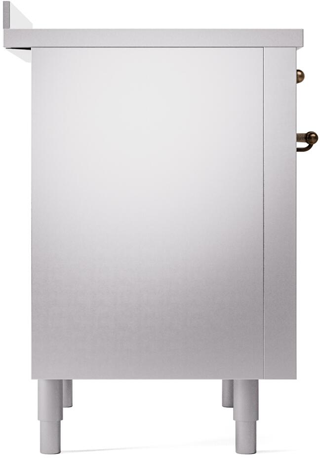Nostalgie II 36 Inch Electric Freestanding Range in Stainless Steel with Bronze Trim