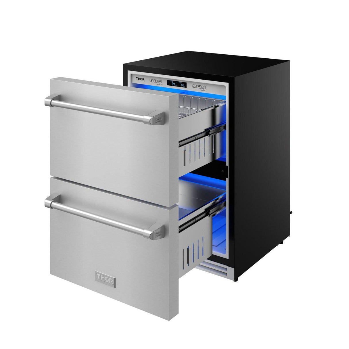 24 Inch Undercounter Built-in or Freestanding Drawer Refrigerator - Stainless Steel Gordon Ramsay Series