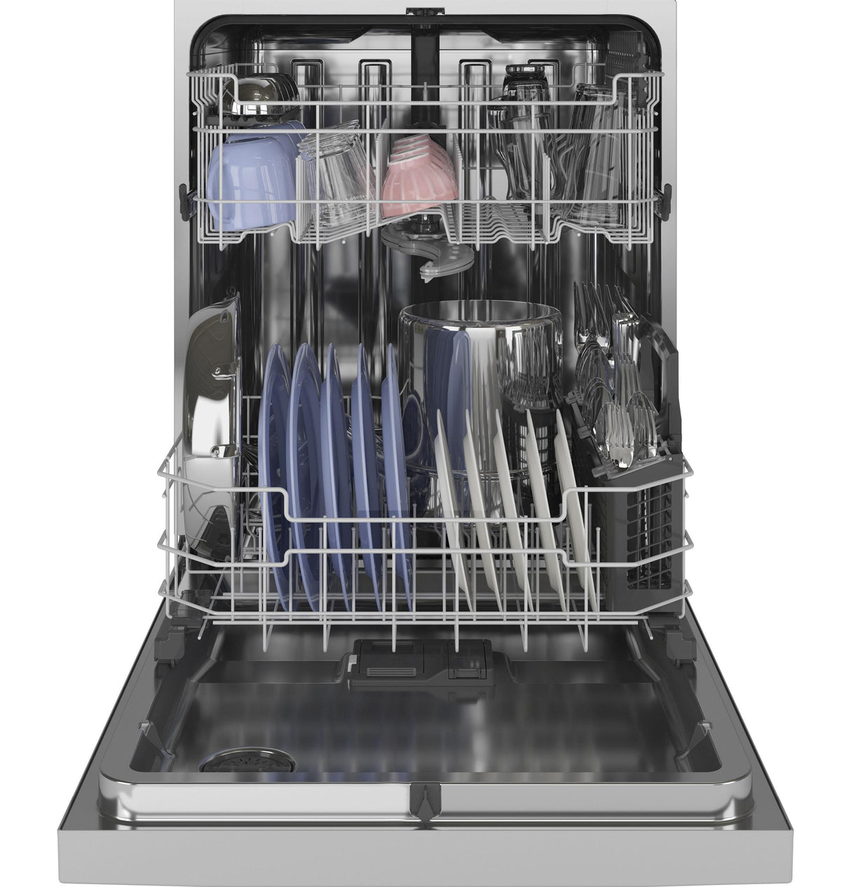 GE® ENERGY STAR® Front Control with Stainless Steel Interior Dishwasher with Sanitize Cycle & Dry Boost