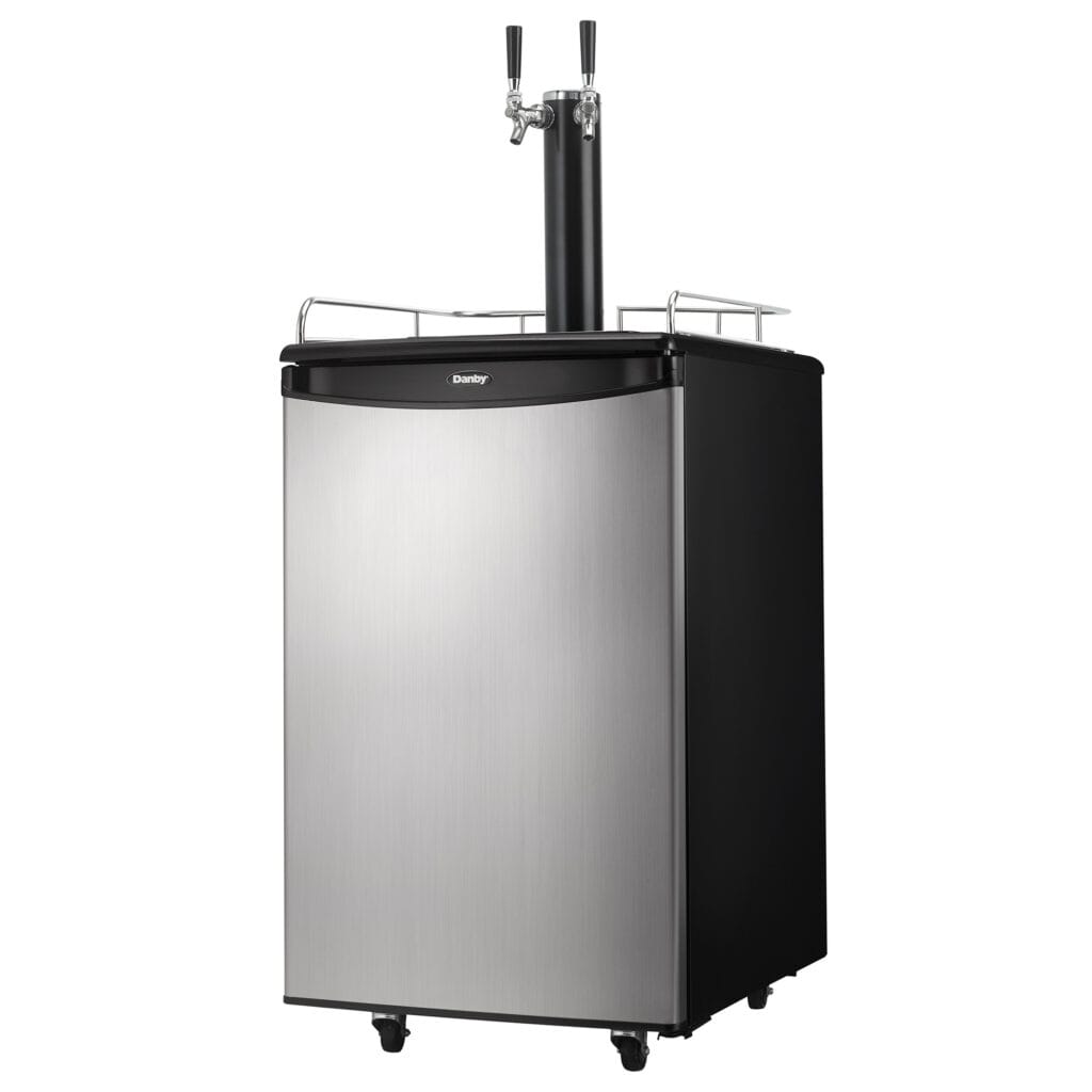 Danby 5.4 cu. ft. Dual-Tap Keg Cooler in Stainless Steel Look