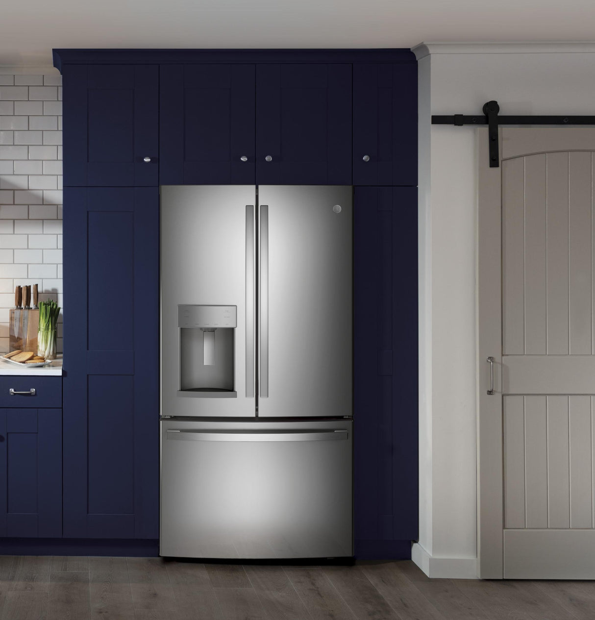 GE® 27.7 Cu. Ft. Fingerprint Resistant French-Door Refrigerator with Door In Door