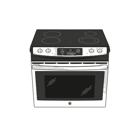 GE® 30" Drop-In Electric Range
