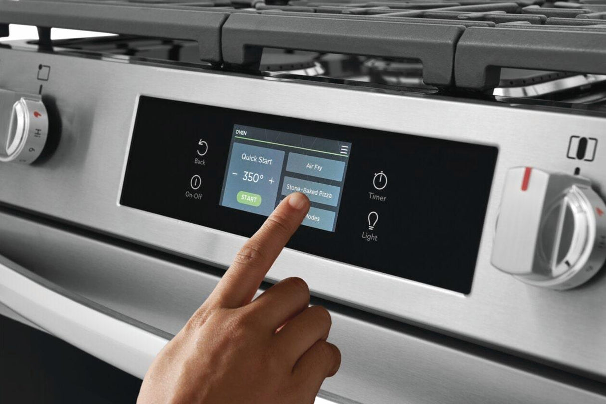30" Front Control Gas Range with Stone-Baked Pizza
