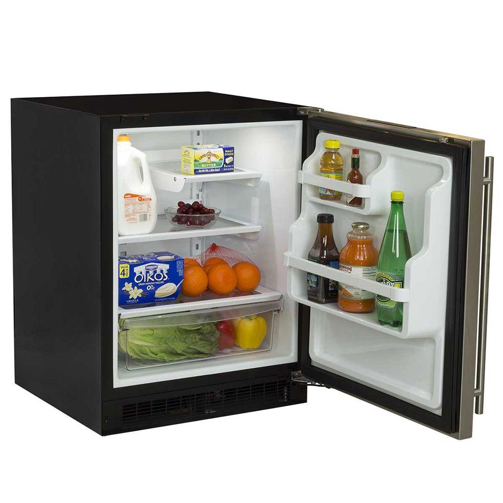24-In Low Profile Built-In All Refrigerator With Maxstore Bin with Door Style - Stainless Steel, Door Swing - Right