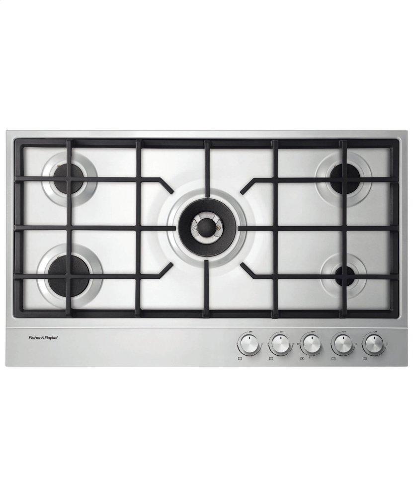 NG Gas on Steel Cooktop 36" 5 Burner