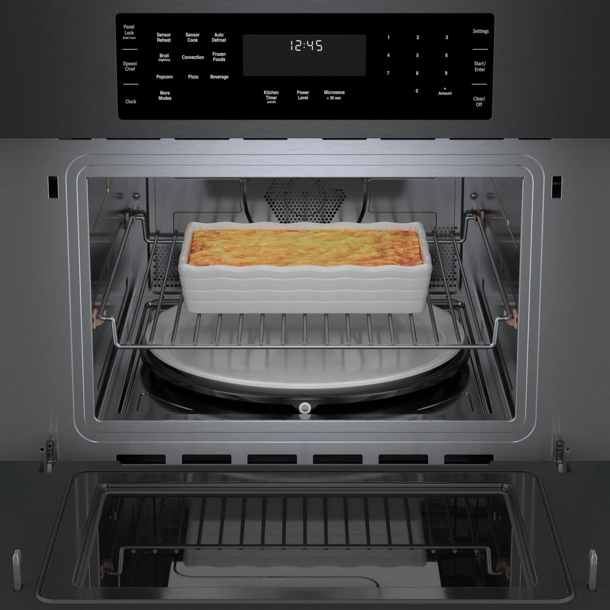 800 Series Speed Oven 30" Black stainless steel