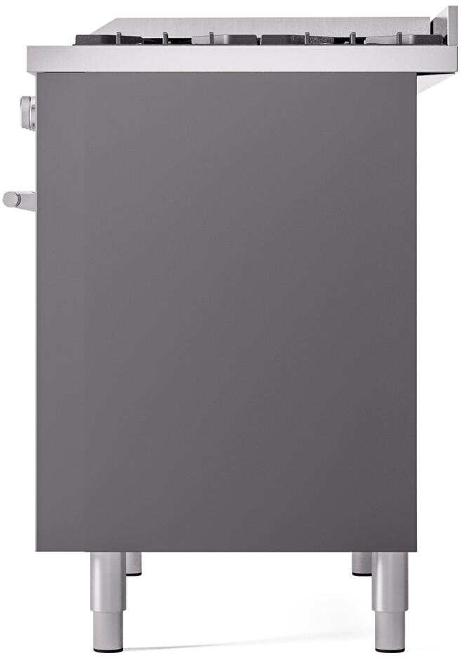 Professional Plus II 40 Inch Dual Fuel Natural Gas Freestanding Range in Matte Graphite with Trim