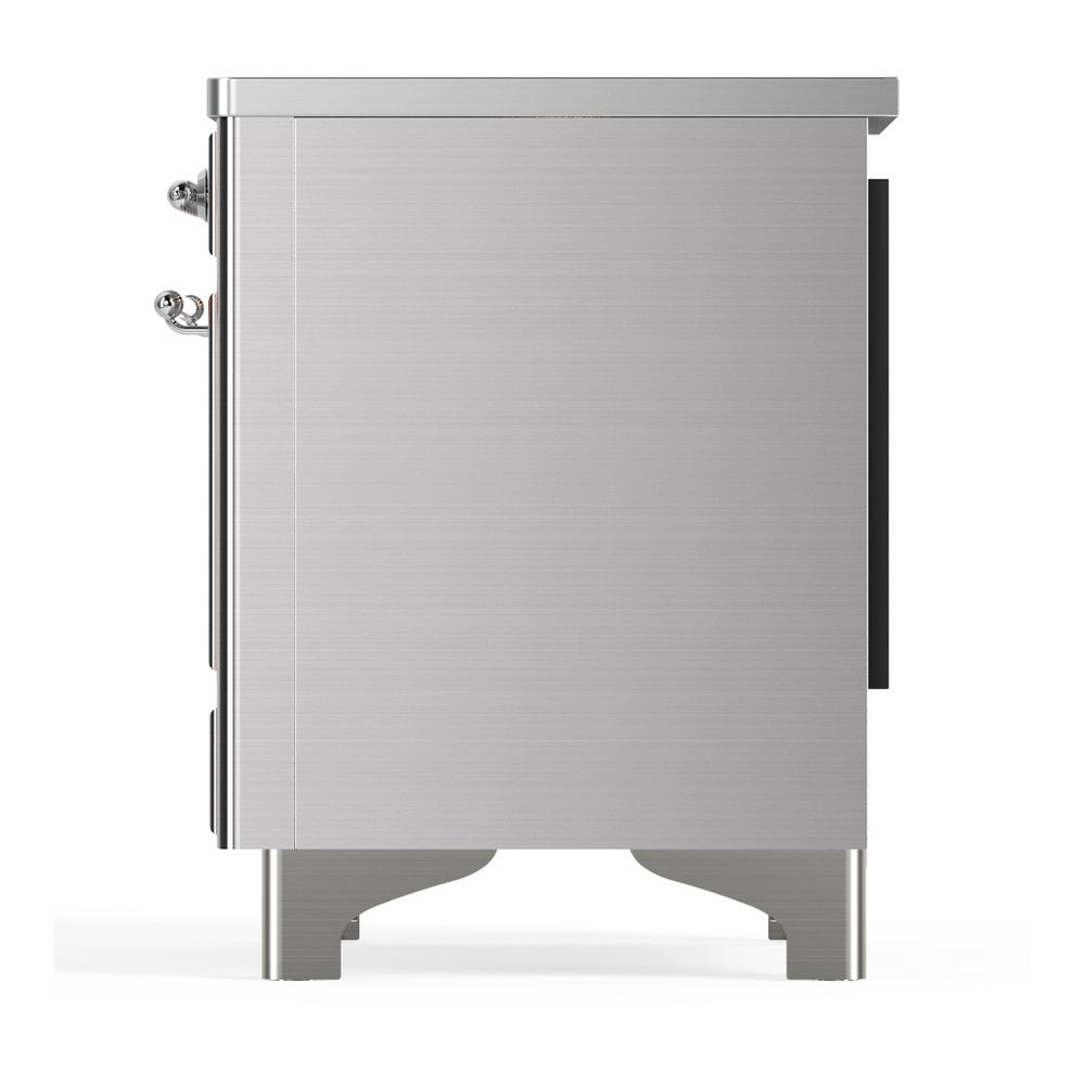 ILVE UMIB36NR3SSC Majestic III 36 inch Induction Range with 6 Elements, 3.5 cu. ft. Total Oven Capacity (Triple Glass Door, Stainless Steel, Chrome)