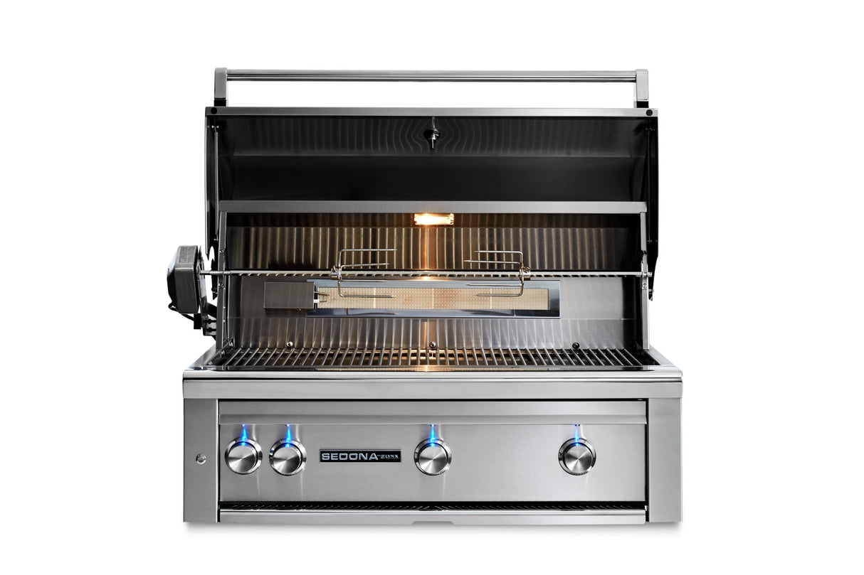 36" Sedona by Lynx Built In Grill with 2 Stainless Steel Burners and ProSear Burner and Rotisserie, NG