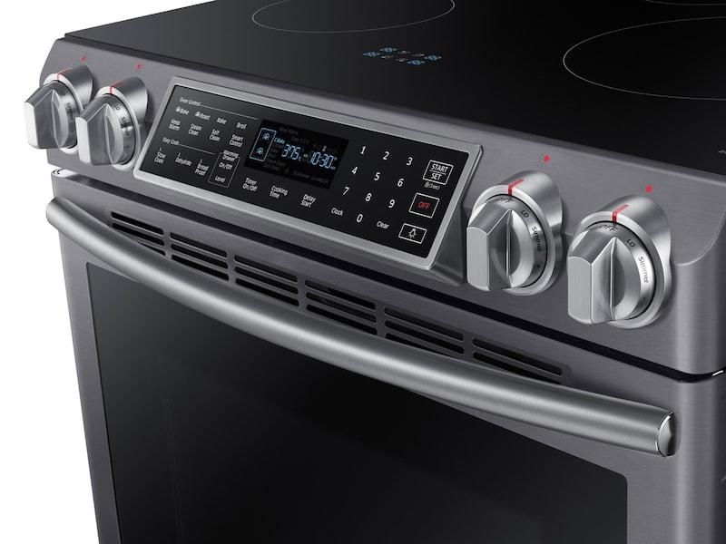 5.8 cu ft. Smart Slide-in Induction Range with Virtual Flame™ in Black Stainless Steel