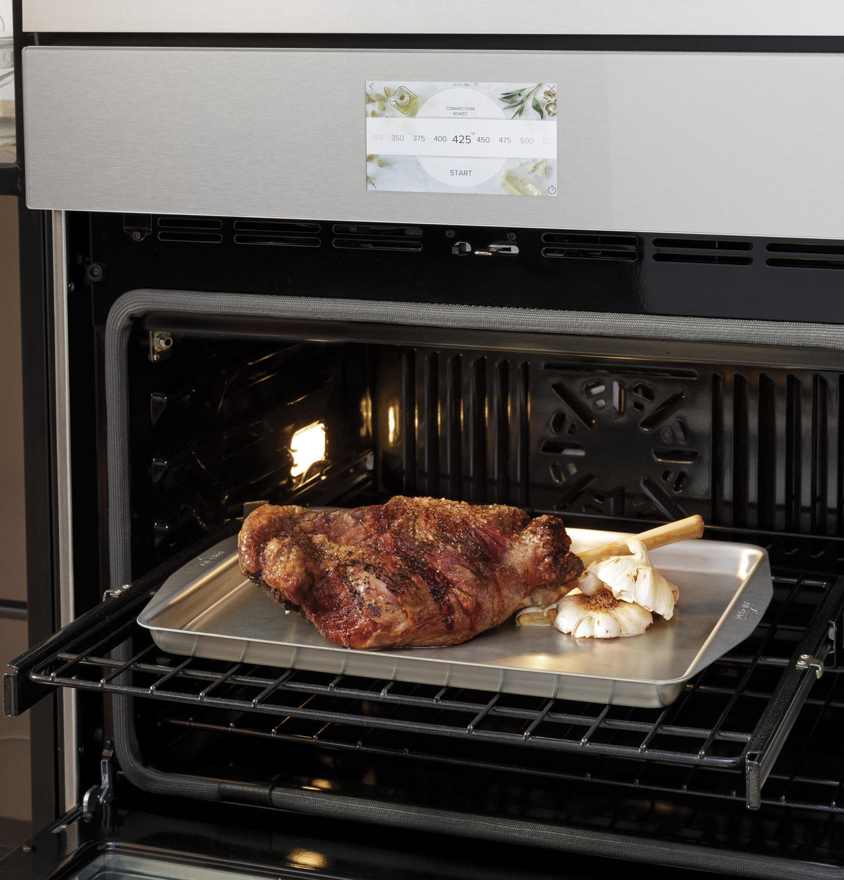 CAF(EBACK)™ 30" Smart Double Wall Oven with Convection in Platinum Glass