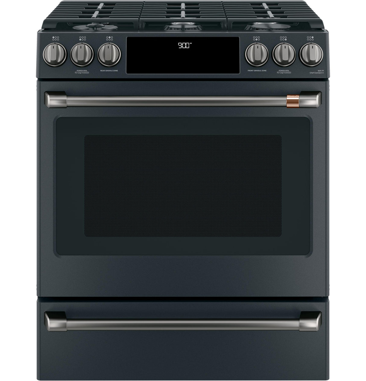 Café™ Front Control Gas Knobs and Handles - Brushed Black