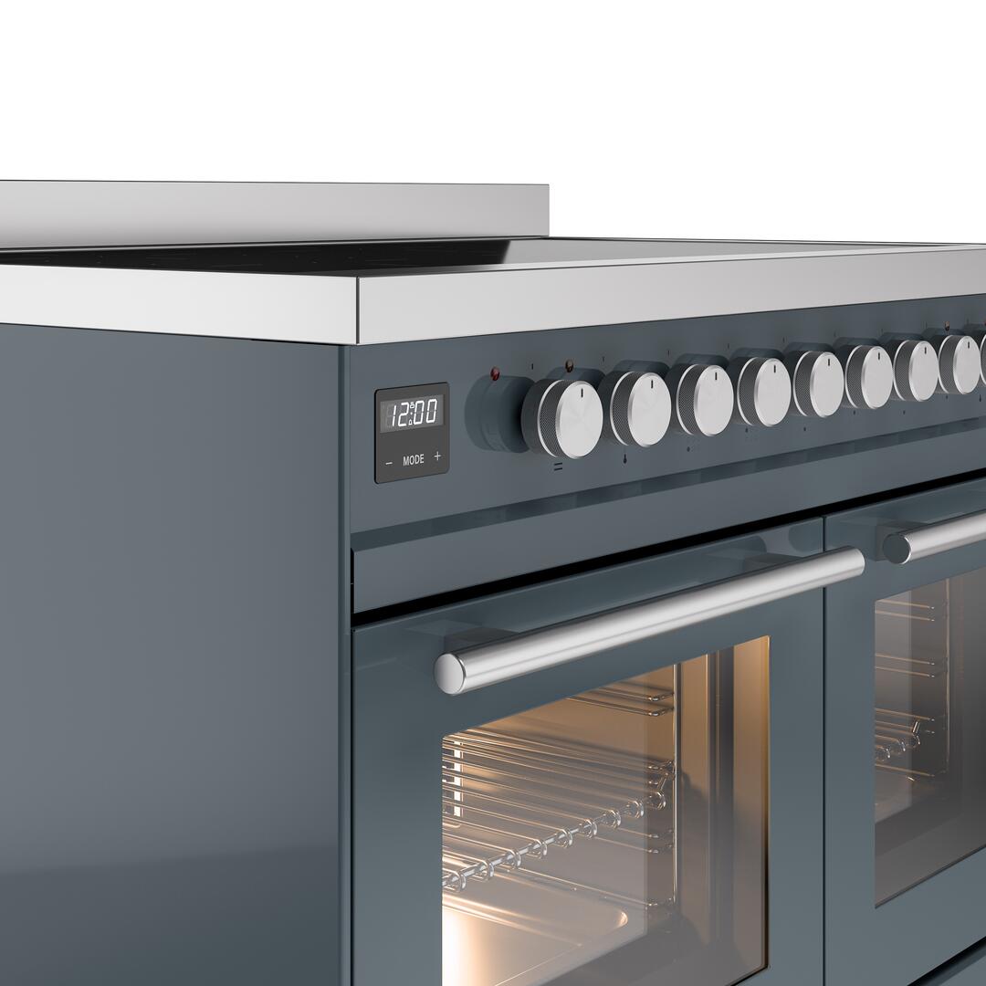 Professional Plus II 40 Inch Electric Freestanding Range in Blue Grey with Trim