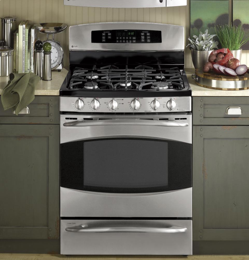 GE Profile™ 30" Dual-Fuel Range with Baking Drawer