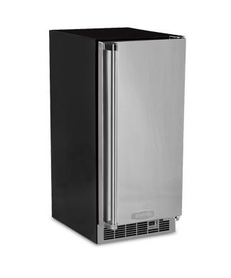 15" Clear Ice Machine - Solid Stainless Door with Pump - Left Hinge