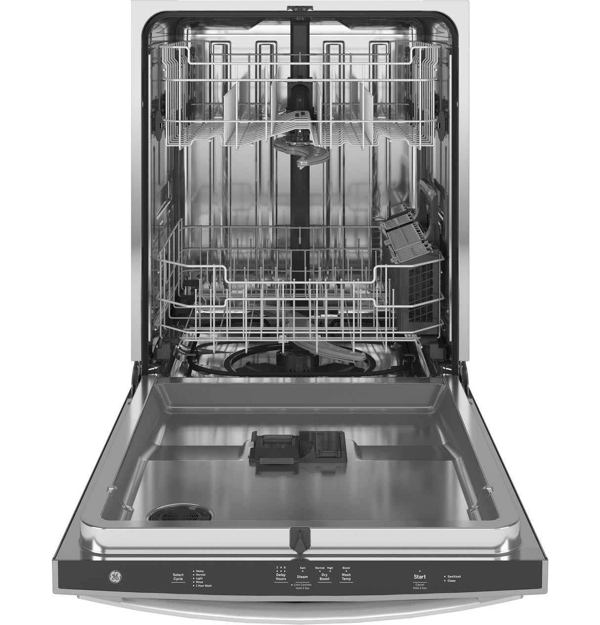 GE® ENERGY STAR® Top Control with Stainless Steel Interior Dishwasher with Sanitize Cycle & Dry Boost with Fan Assist