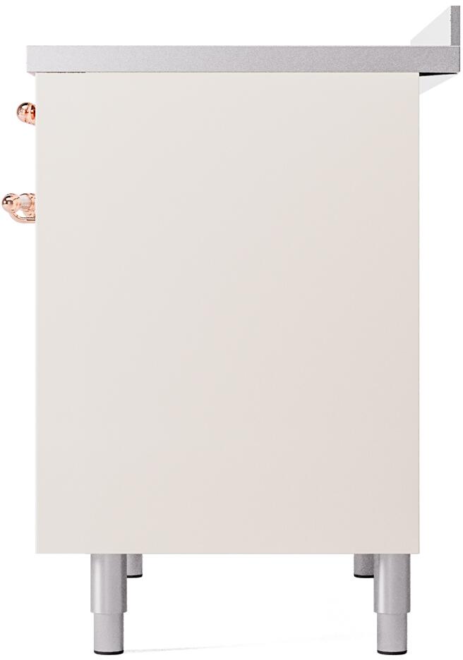 Nostalgie II 40 Inch Electric Freestanding Range in Antique White with Copper Trim