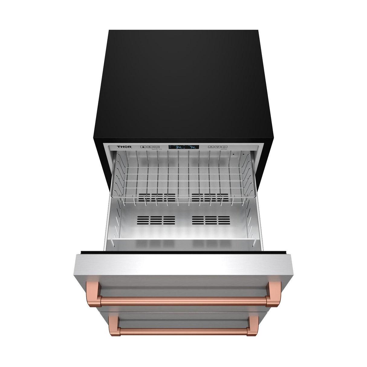 24 Inch Undercounter Built-in or Freestanding Drawer Refrigerator - Stainless Steel/rose Gold Gordon Ramsay Series
