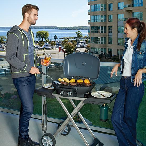 TravelQ 285 and Scissor Cart with Griddle