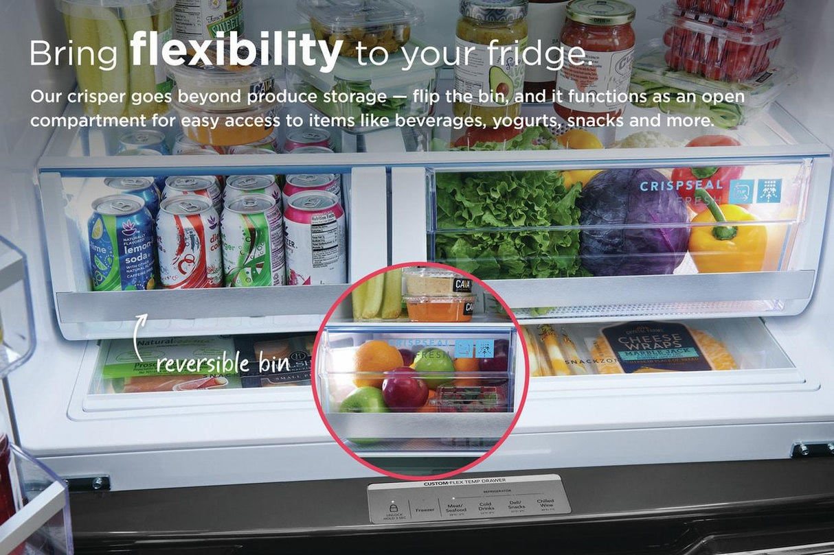 22 Cu. Ft. Counter-Depth 4-Door French Door Refrigerator