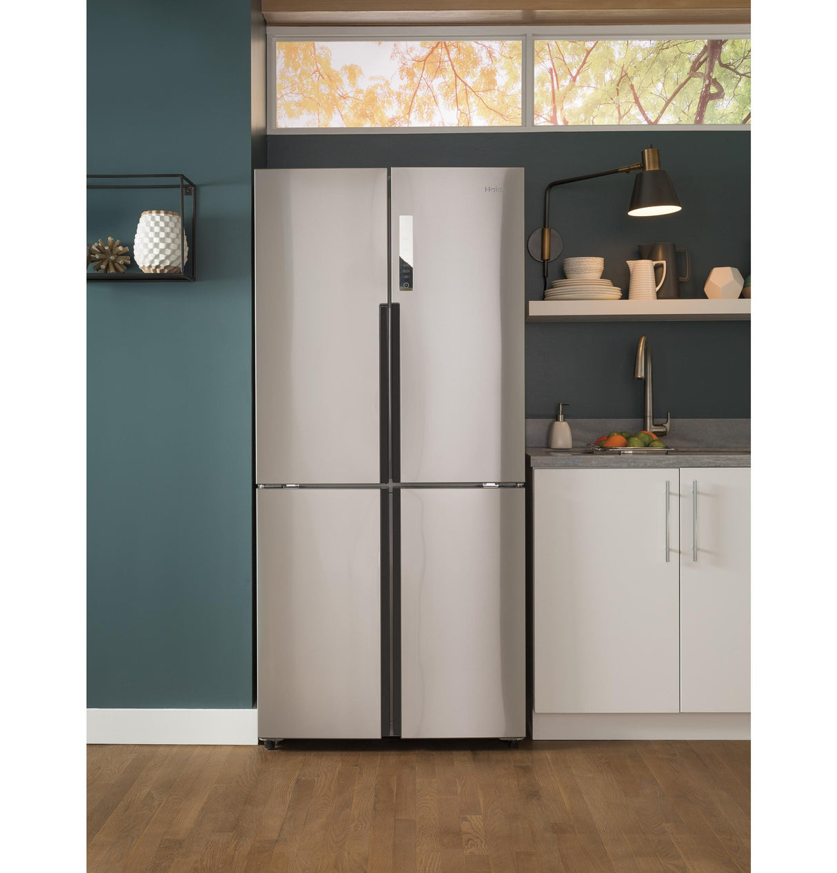 Haier ENERGY STAR® 16.4 Cu. Ft. Quad Door Refrigerator