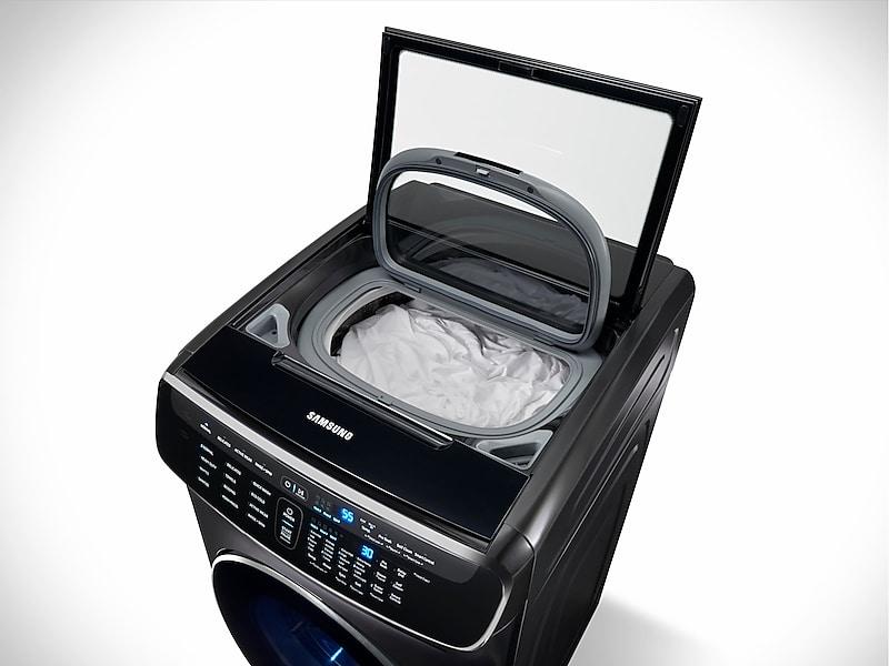 6.0 cu ft. Smart Washer with Flexwash in Black Stainless Steel