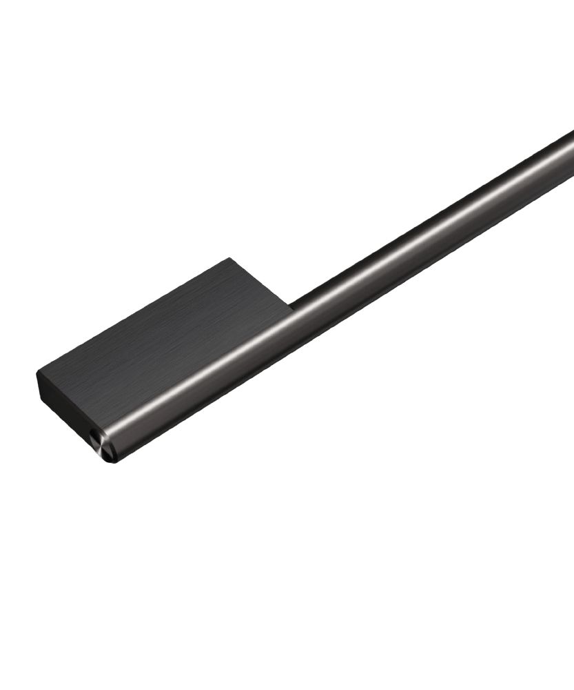 Contemporary Brushed Black Handle, 24"