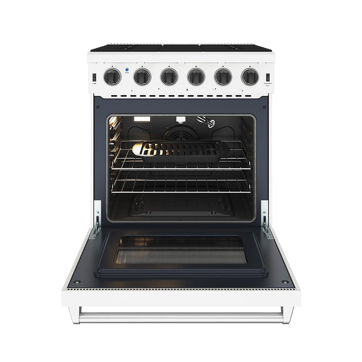 30 Inch Professional Gas Range In White