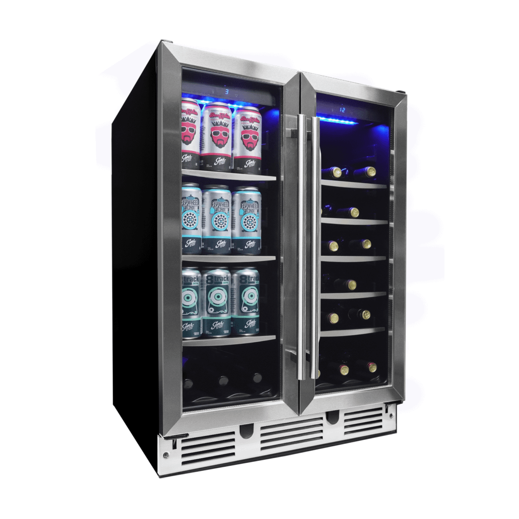 Danby 24 Under Counter French Door Beverage Center in Stainless Steel