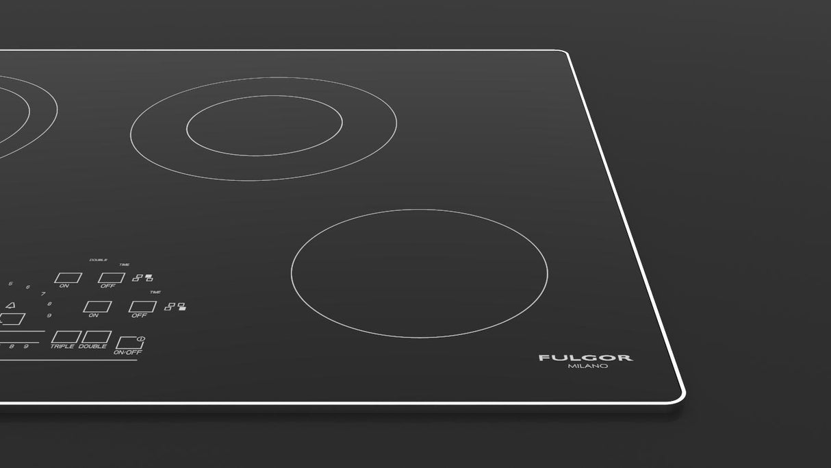 30" RADIANT COOKTOP WITH BRUSHED ALUMINUM TRIM